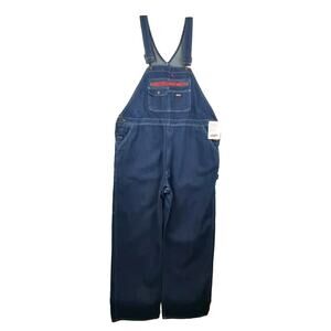 Genuine Dickies Durable Bib Blue Denim Overalls Men's XL R Relaxed Fit Workwear